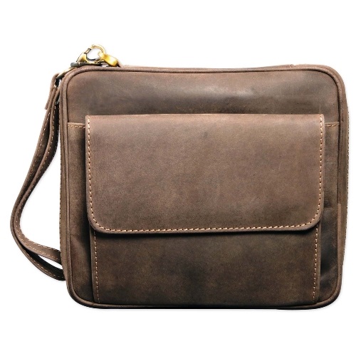 Pfeifentasche 6er braun Nubuck Leder Köcher