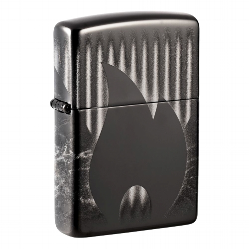 ZIPPO ebony gelasert Zippo Flame