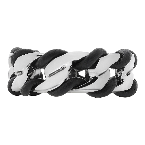 Ring ZIPPO Edelstahl und Leder