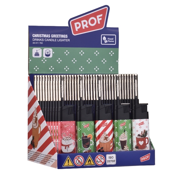 Stabfeuerzeug Piezo PROF X-Mas Drinks