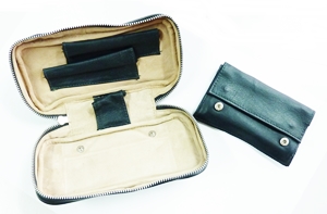 Angelo Kombibeutel 2er schwarz Leder
