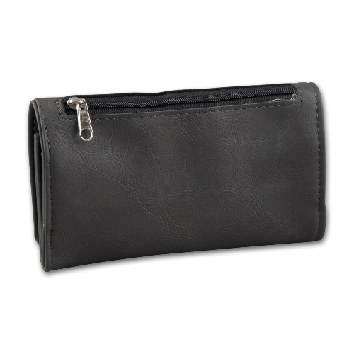 Feinschnitt-Tasche Kunstleder grau 15 x 9 cm
