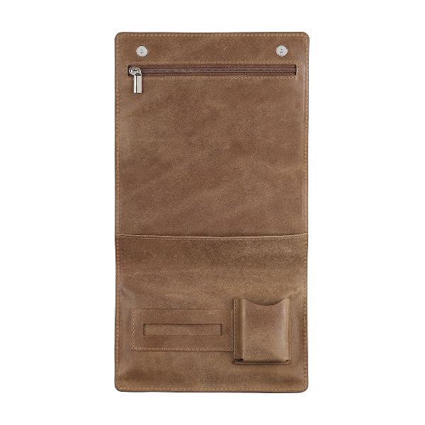 Feinschnitt-Tasche ZIPPO Leder natur Vintage