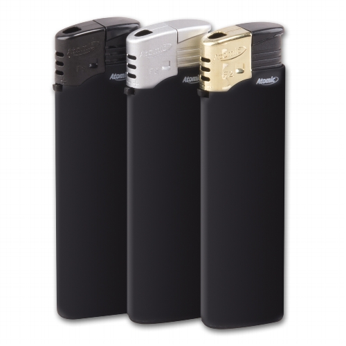 Einwegfeuerzeug Piezo ATOMIC Black Line