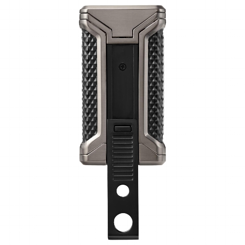 Colibri Ascari Cigarrenfeuerzeug Jet 3-fach gun/schwarz mit Cutter