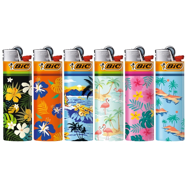 Einwegfeuerzeug Stein BIC Maxi Hawaiian Shirt