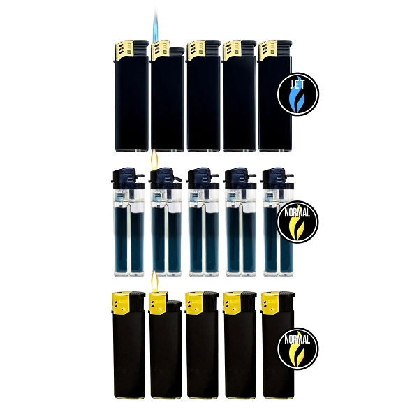 Einwegfeuerzeug Piezo TOBALIQ Black