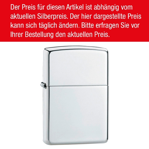 ZIPPO Sterling Silber poliert Armor