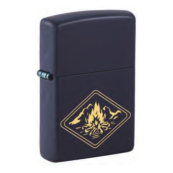 ZIPPO navy matt Campfire Design