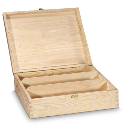 Weinkiste Holz für 3 Flaschen