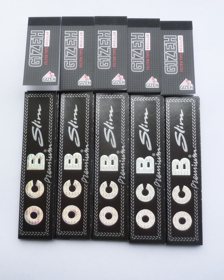 OCB Premium slim  und Gizeh Black Filter Tips regular