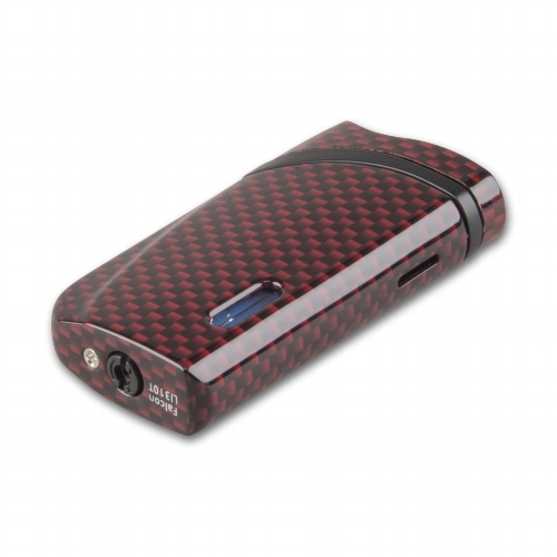 Colibri Cigarrenfeuerzeug Falcon II Carbon rot Schrägflamme