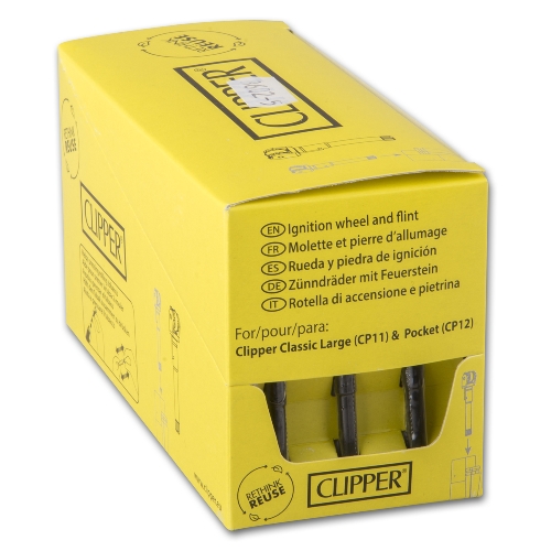 Feuerzeugsteine Flint System CLIPPER Display
