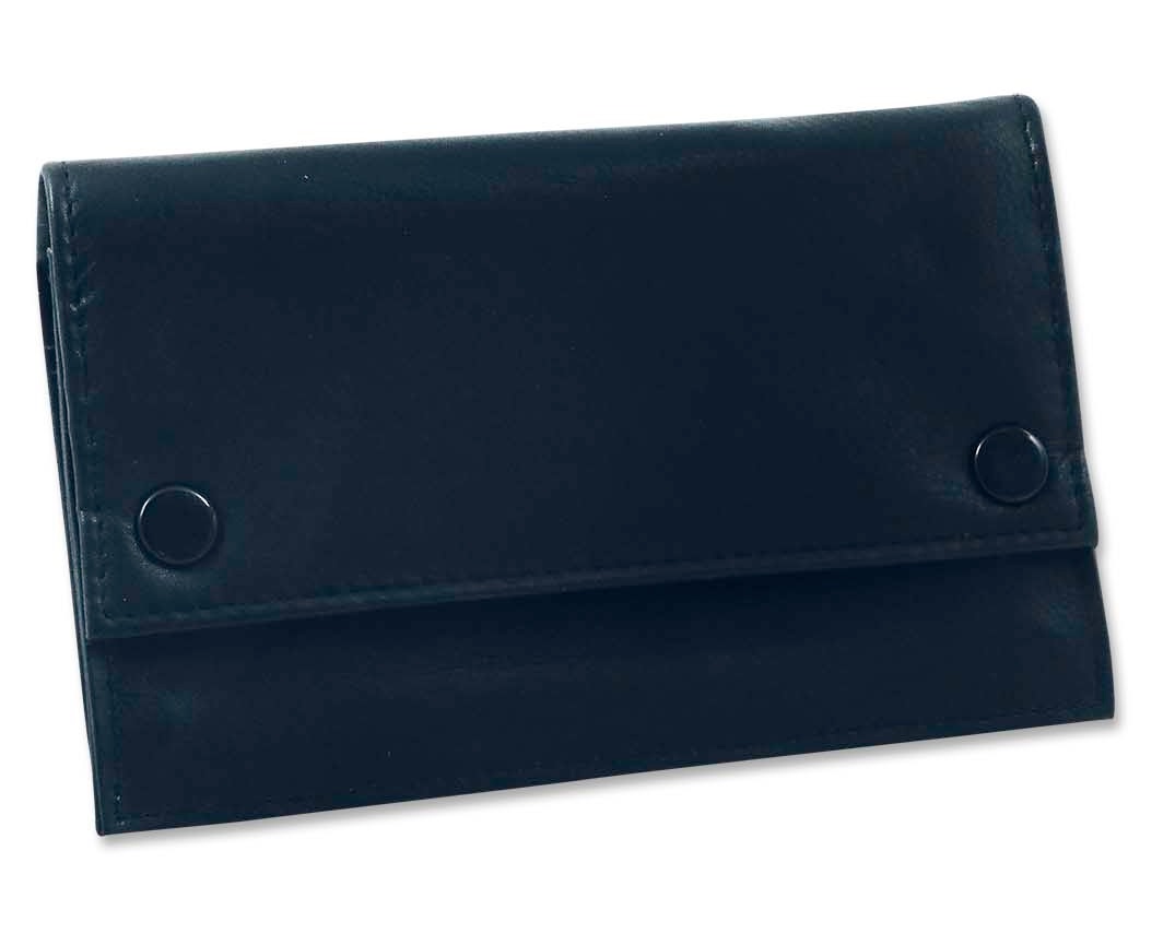 Feinschnitttasche Leder schwarz