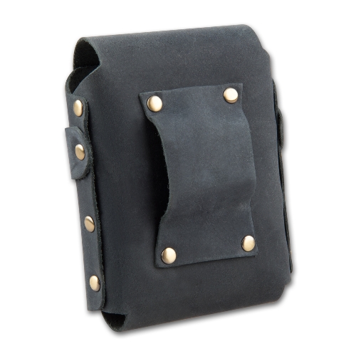 Zigarettenetui Leder 25er Big Packg schwarz mit Gürtelschlaufe