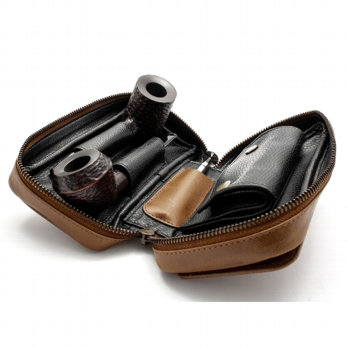 Pfeifentasche 2er RATTRAY'S Leder Whisky