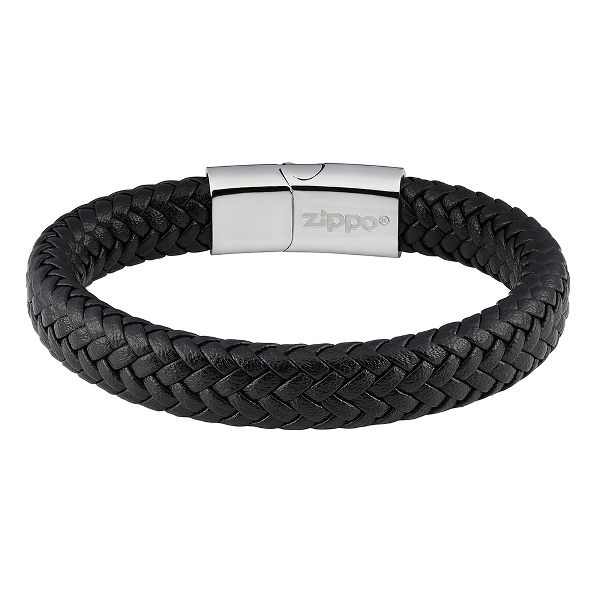 Armband ZIPPO Leder Edelstahl mit Schiebeverschl 20x1,4x0,8cm 2006230
