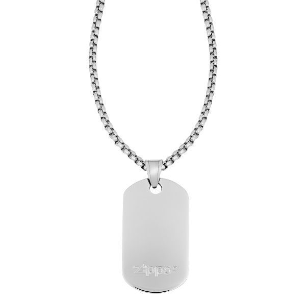 Kette ZIPPO mit Anhänger Plate Edelstahl