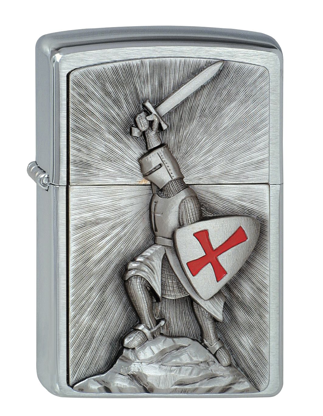 Zippo chrom gebürstet Templer Victory