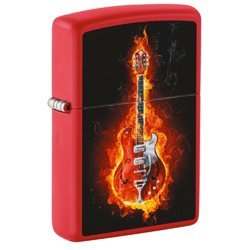 ZIPPO rot matt Burning Guitar