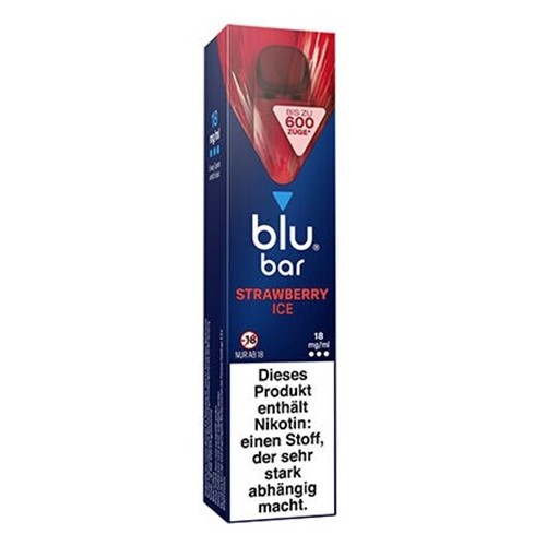 Blu Bar Einweg E-Zigarette Strawberry Ice 18 mg