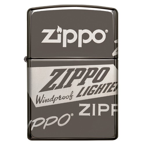 Zippo Black Ice Zippo Logo Laser