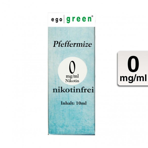 E-Liquid EGO GREEN Pfefferminz ohne Nikotin