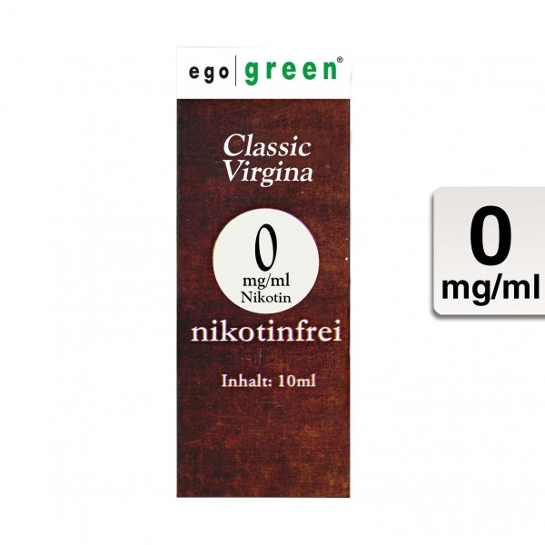 E-Liquid EGO GREEN Classic Virginia Tobacco ohne Nikotin