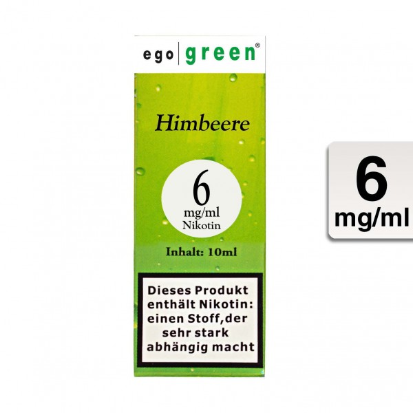 E-Liquid EGO GREEN Himbeere 6 mg