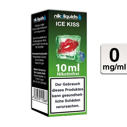 E-Liquid NIKOLIQUIDS Ice Kiss 0 mg 50 PG / 50 VG